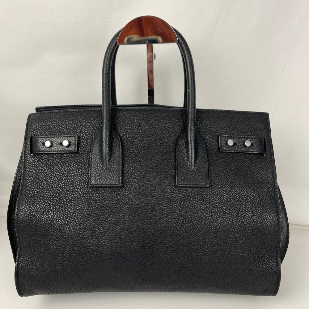 Saint Laurent Black Grain Leather Tote - Picture 4 of 12
